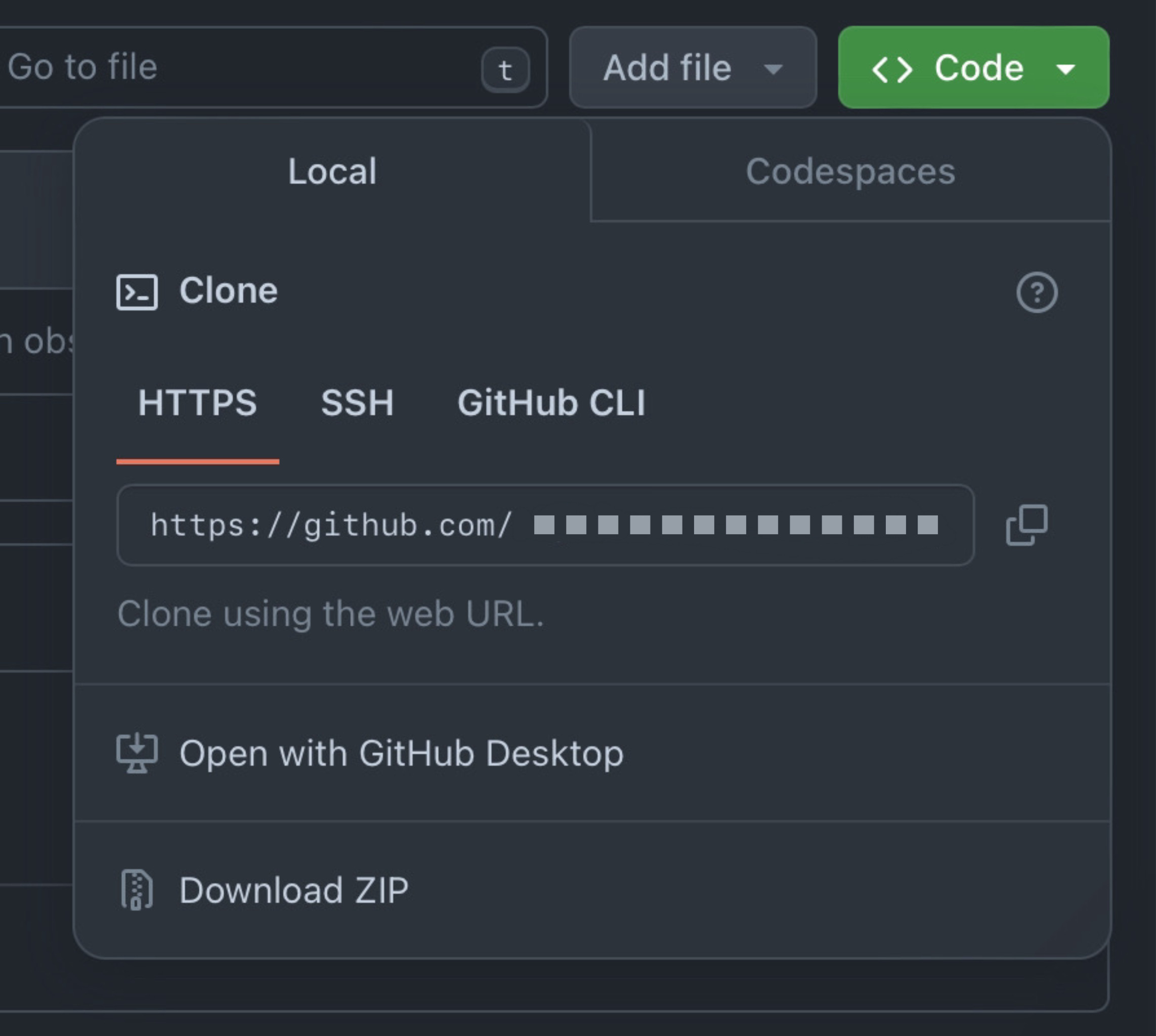 GitHub Code Dropdown